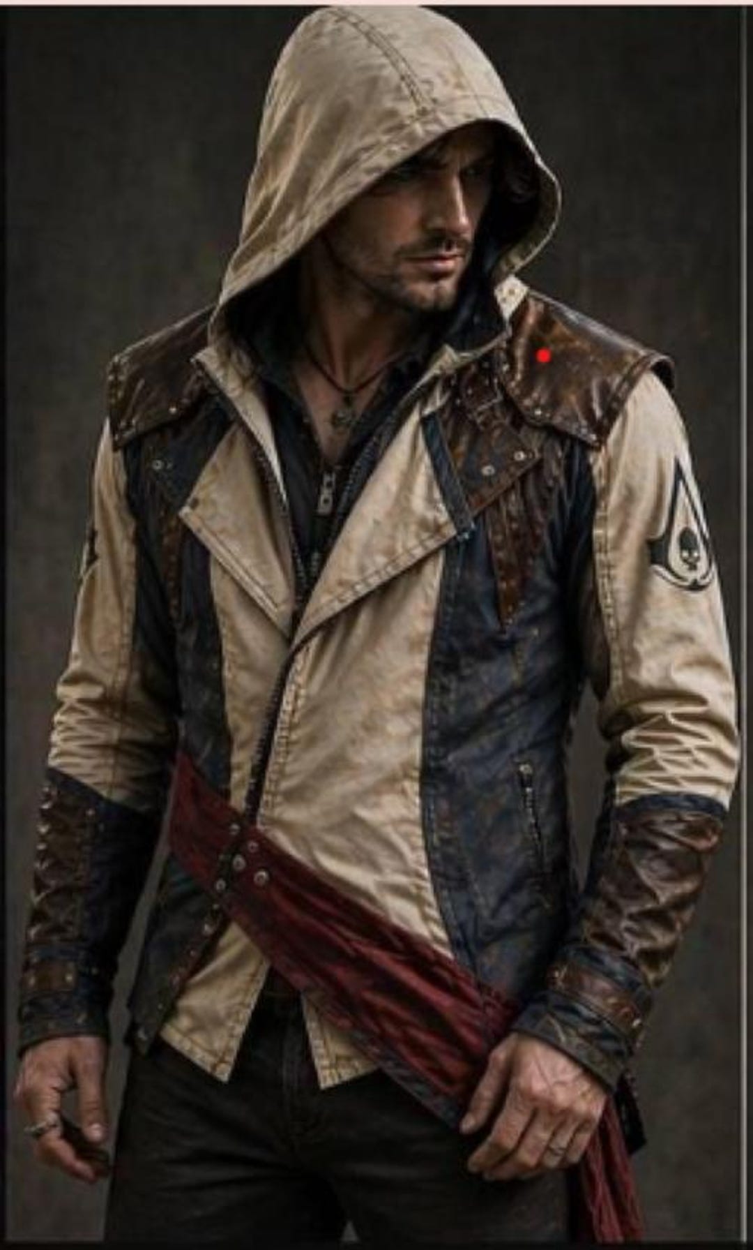 Edward Kenway Inspired Hooded Leather Jacket – Assassin Cosplay