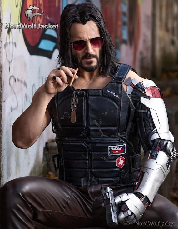 Handmade Punk Samurai Leather Waistcoat – Men’s Gothic Biker Vest – Custom Size