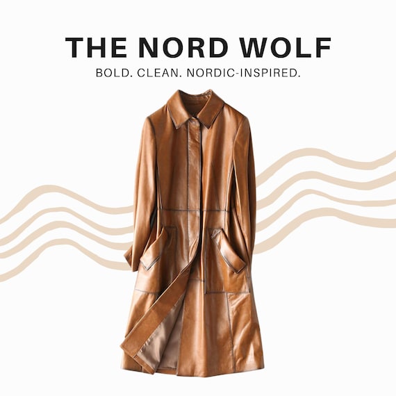 Victorian Style Waxed Leather Trench Coat – Italian Overcoat, Custom Fit