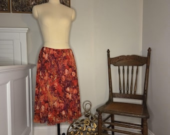 Falda midi vintage para mujer, talla 2x