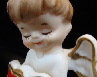 Lefton Valentines Angel Figurine Vintage