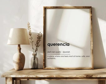Querencia Definition Print: Minimalist Inspirational Wall Art (Digital Download, 9 Sizes Included)