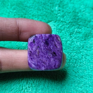 Natural Charoite Cabochon – Purple Square Gemstone Jewelry Making Stone size MM (24X24X5X) CTS 35