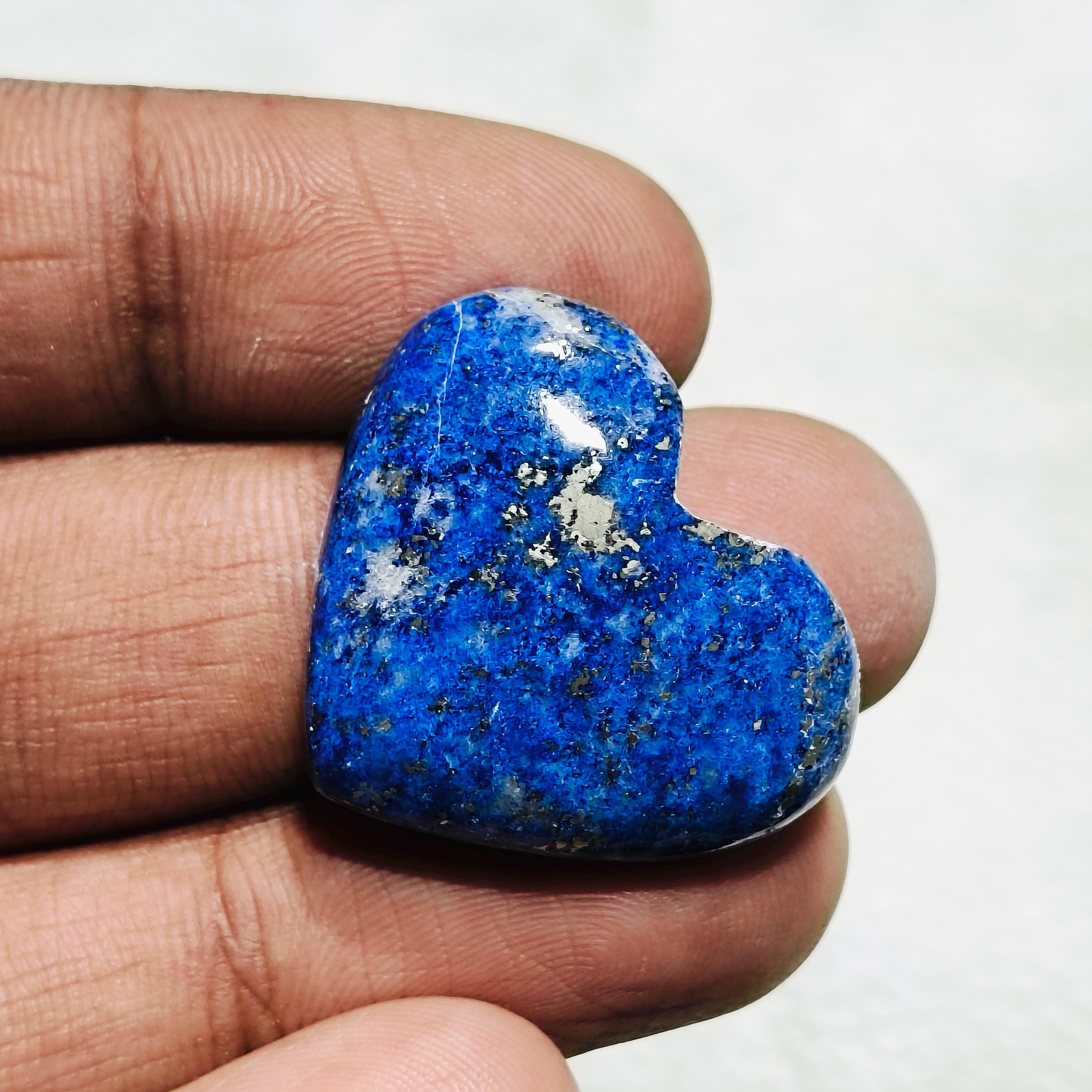 ラピスラズリハート ラピスラズリハート宝石：28x24x8 MMルースストーン - Etsy 日本