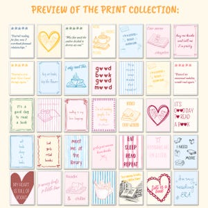 Book Lover Wall Art Prints – Cozy Library Gallery (Digital Download) image 3