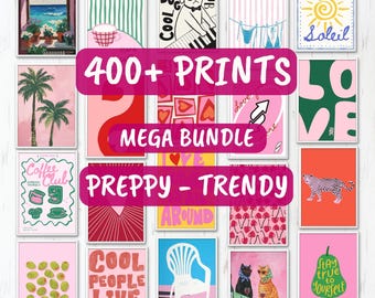 400 Preppy Dopamine Posters – Colorful Trendy Wall Art for Dorm Rooms & Bedrooms | Digital Download