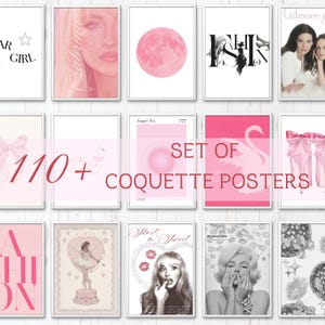 110 Coquette Aesthetic Posters | Vintage-Inspired Wall Collage Kit | Dreamy Digital Prints for Bedroom Decor