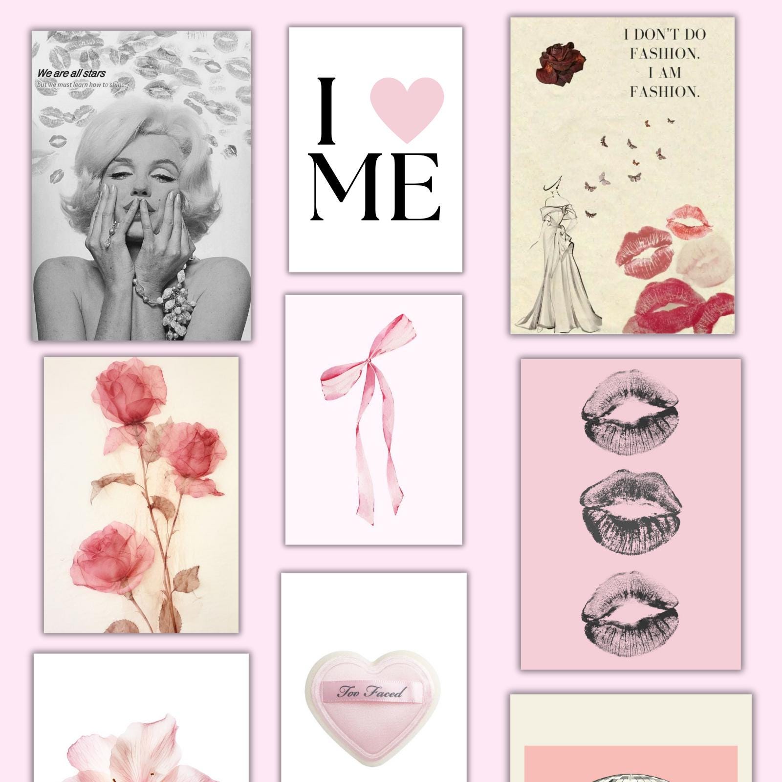 110 Coquette Pink Aesthetic Posters | Vintage-inspired Wall Collage Kit |  Dreamy Digital Prints for Bedroom Decor - Etsy, image size:1600x1600