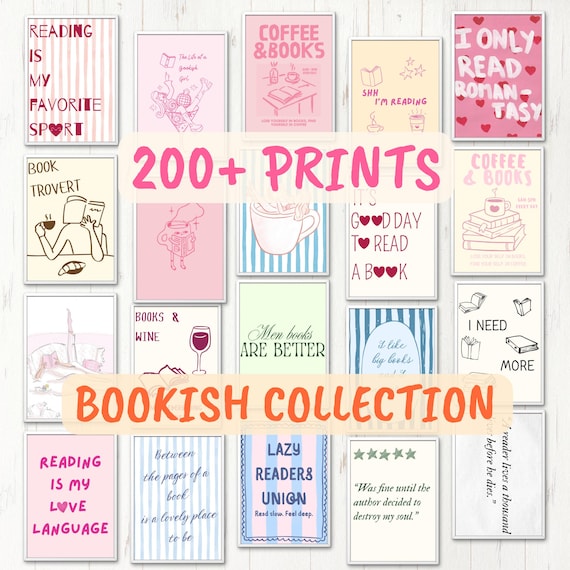 Book Lover Wall Art Set – 200+ Cozy Reading Prints (Digital Download)