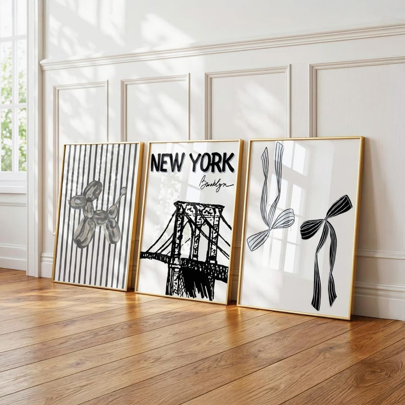 Set di 100 stampe da parete in bianco e nero in stile preppy Y2K – Stampe chic e di tendenza per dormitori, camere da letto e appartamenti. immagine 10