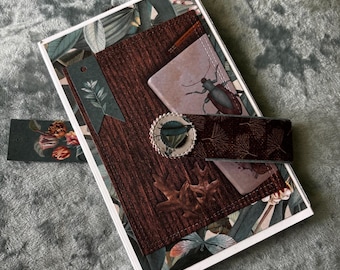 Botanical Mini Album Travel Journal Nature Theme Handmade Mini Folio