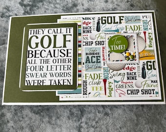Golf Scorecard Album for Golfer Mini Scrapbook Album for Golf Trip