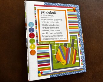 Pickleball Photo Album Scrapbook Pickleball Player Mini Scrapbook Album