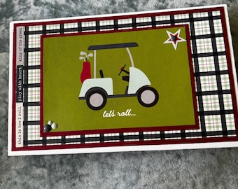 Golf Scorecard Album for Golfer Photo Mini Scrapbook Album for Golf Trip