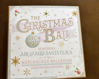 Handmade Christmas Mini Album Scrapbook Pastel Theme Holiday Scrapbook Traditional Theme Scrapbook