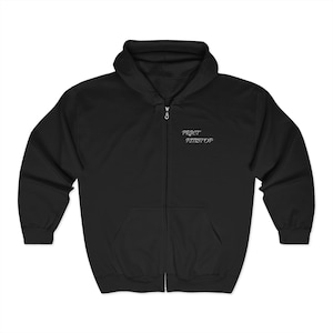 PRJCT PITTSTOP Zip Up Hoodie, Unisex Sweatshirt, Full Zip Hooded Jacket, Streetwear Apparel, Urban Style Clothing