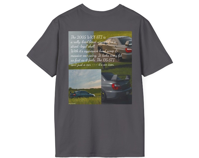 Subaru WRX STI T-Shirt, Custom '05 Design, Cars and Coffee Apparel, Unisex Tee