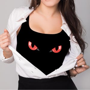 Böse rote Katzenaugen SVG Silhouette für Halloween-Dekorationen, gruseliges Tiergesicht Clipart, gruselige Augen PNG PDF für Cricut und Sublimation