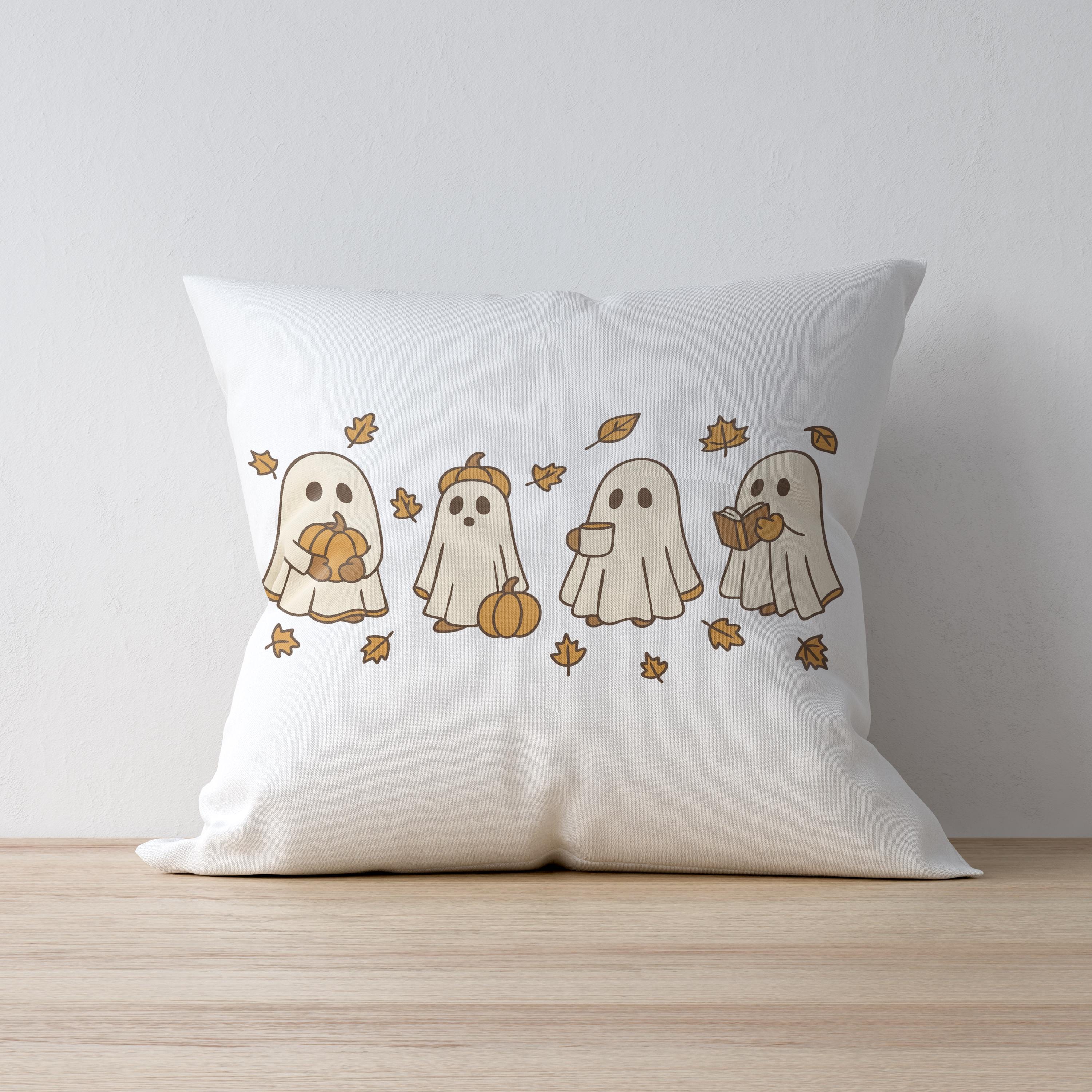 Cute Fall Ghost SVG Set, Cozy Halloween Ghosts With Pumpkin, Book ...
