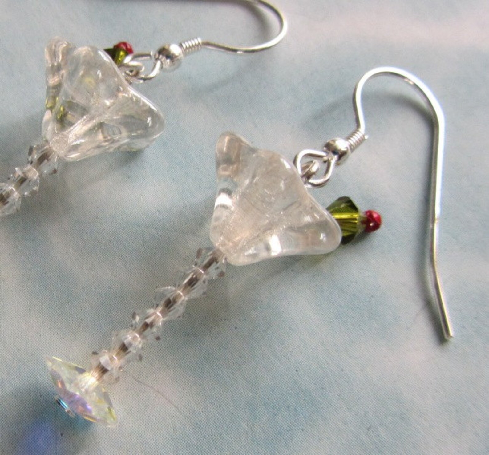 Martini Glasses Earrings with Olive and a Pimento Free US Etsy