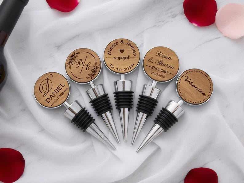 Personalized Wooden Stopper, Custom Wine Bottle Stopper With Name ...