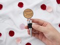 Personalized Engagement Wine Stopper, Custom Name Bottle Stopper, Engraved Bottle Stopper, Anniversary Gift for Him Wine Lover Keepsake Gift