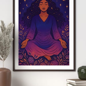 Celestial Goddess Wall Art | Mystical Digital Download | Boho Printable Divine Feminine Decor