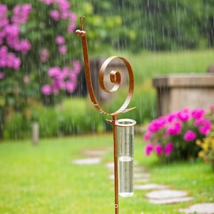 Metal Snail Rain Gauge – Rustic Garden Outdoor Décor, Hand-Painted Vintage Style, Cross-Border Hot-Selling Yard Ornament