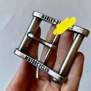 Vintage Collectible Belt Buckle, Harley D Buckle, Motorcycle Brand Buckle, Biker Theme Belt Buckle, Gift for Bikers, Collectible Accessories