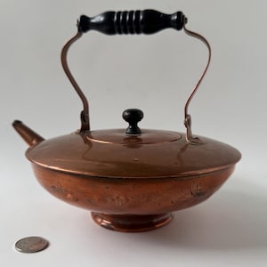 Antique Copper Tea Pot by Sternau & Co, Art Nouveau Copper Kettle