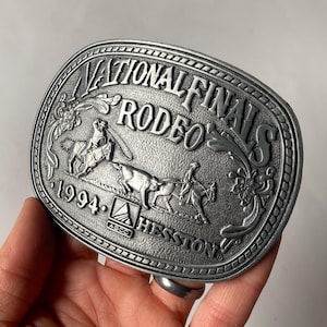 Brand New Collectible Belt Buckle, Rodeo Buckles, NFR 1994 Buckle, Western Cowboy Style Buckles, Collectible Accessories, Americana Style