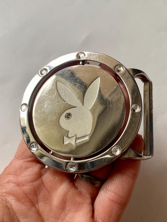 Spinning Rhinestone Bunny Belt Buckle - Fits 1.5 display picture 1