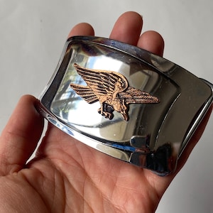 Vintage Collectible Belt Buckle, Copper Eagle Buckle, Patriotic Americana Style Buckles, Western Style Buckles, Collectible Accessories