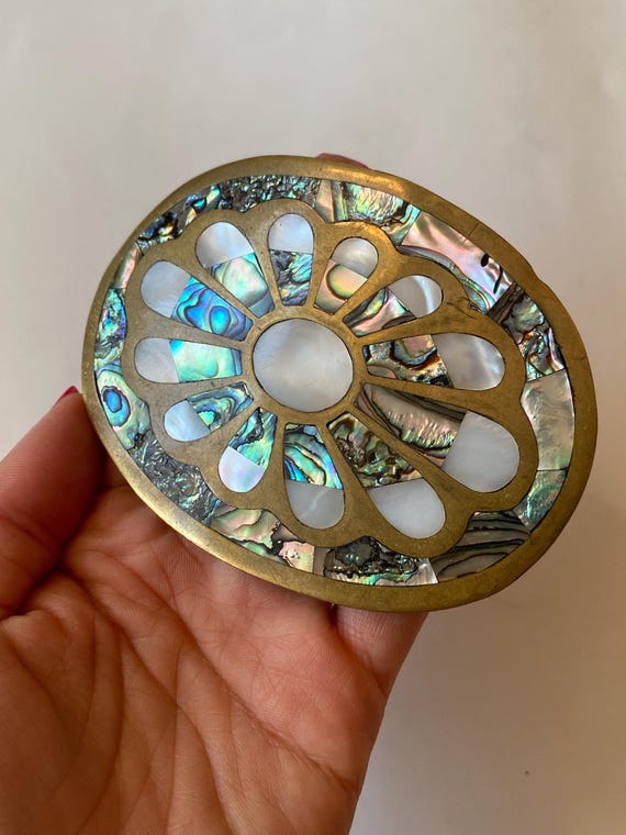 Vintage Dukes of Hazzard Belt Buckle: Abalone & Mother of  display picture 3