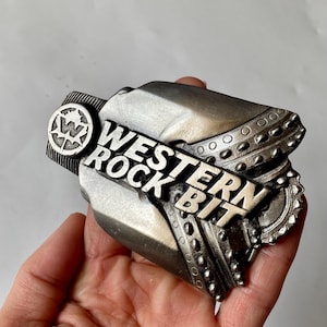 Vintage Western Rock Bit Belt Buckle: Oil Field & Mining Collectible