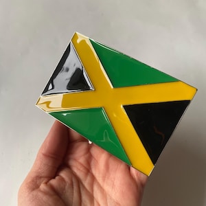 Jamaican Flag Belt Buckle: Stainless Steel Collectible