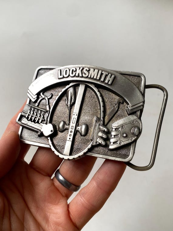 Vintage Collectible Locksmith Belt Buckle, Trade Themed Buckle