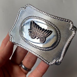 Boucle de ceinture vintage en acier pour wagon de camping : Amérique de l&#39;Ouest