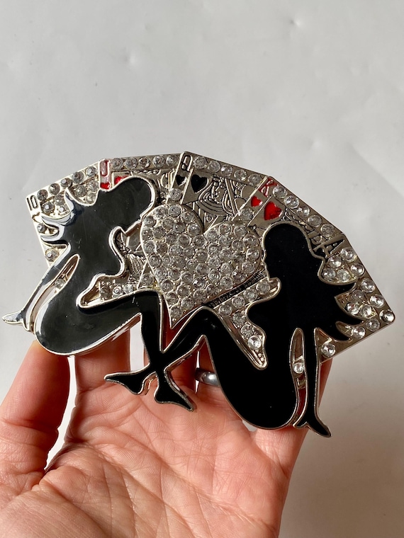 Bejeweled Casino Belt Buckle: Las Vegas Theme, Rhinestone  display picture 1