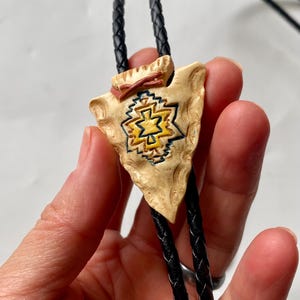 Vintage Rare Bolo Ties, Arrowhead Bolo Ties, Collectible Indigenous Theme Bolo Accessories, Western Americana Style Bolo, Native Style Bolo