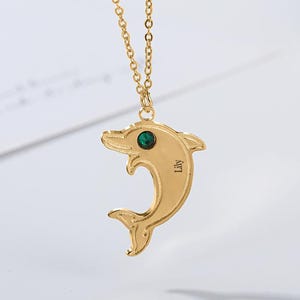 Dolphin Necklace • Ocean Lover Gift • Little Girls Gift • Hawaiian Tropical Jewelry • Dolphin Lover • Custom Name Birthstone Party Test?