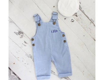 Easter Baby Boy Overalls Romper with Monogram or Name. Seersucker Newborn Baby Boy Coming Home Outfit 1st Birthday Outfit Newsboy Hat Jumper