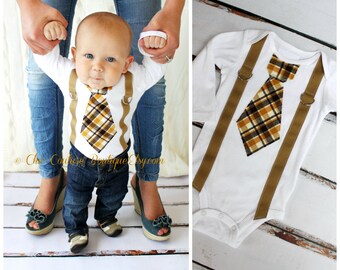 Holiday Christmas Tie Outfit Baby Boy Tie And Suspenders Etsy