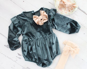 velvet baby girl outfit