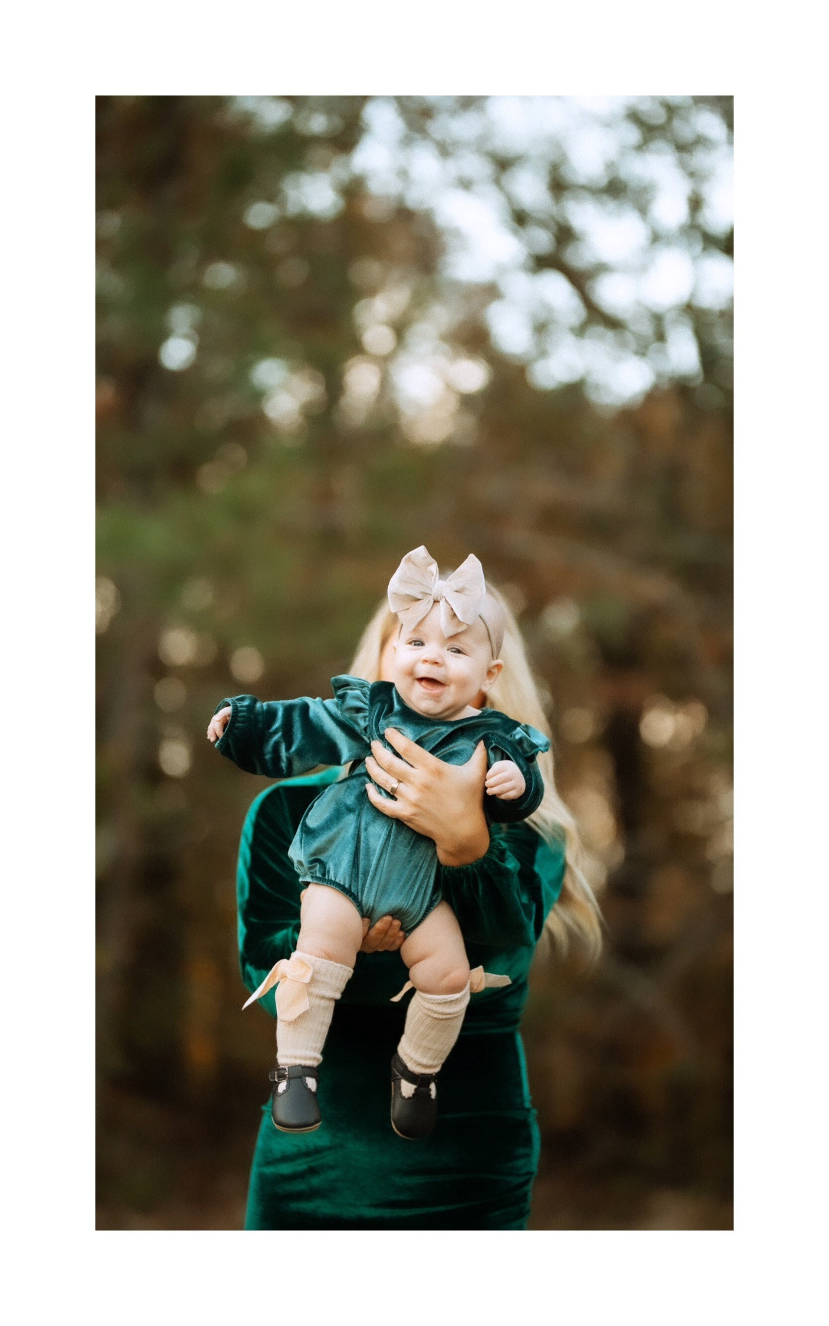 Green Velvet Infant Dress - Etsy