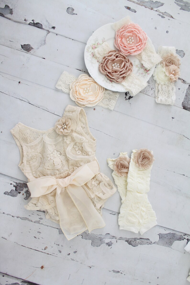 Ivory Cream Lace Romper. Baby Girl Lovely Boho Chic Lace Etsy