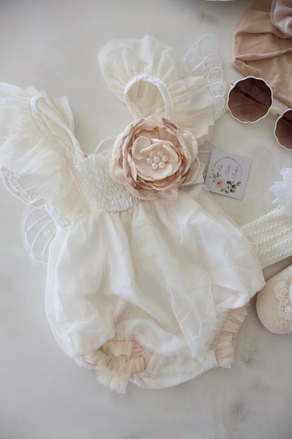 ivory romper dress Sunwashed Romper | Ivory | Size L