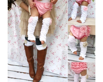 Fall Autumn Baby Girl Chiffon Rose Ruffle Leg Warmers. Boot Socks Cuffs. Baby's 1st Birthday Outfit Gift Mommy and Me Matching Gift