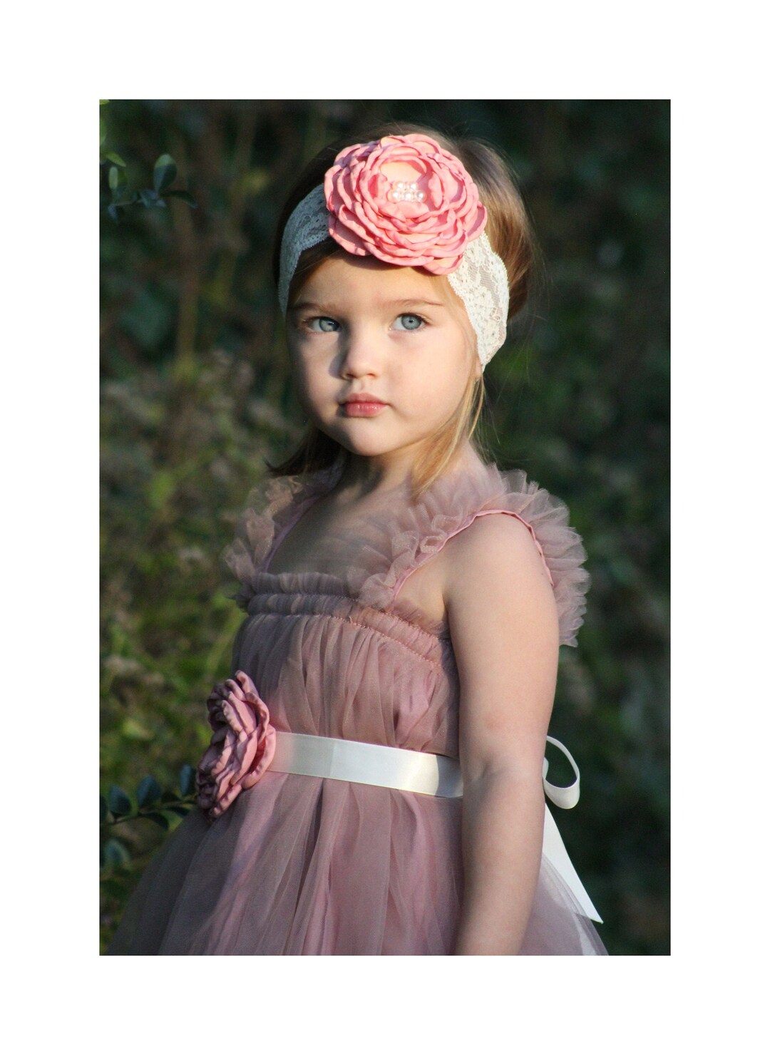 Easter Baby Girl Birthday Dress Sash Leggings & Lace Rose Etsy
