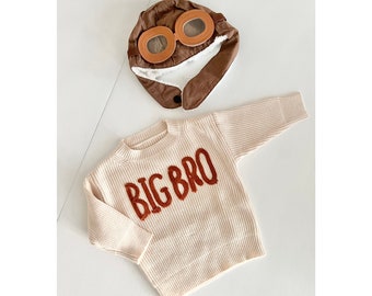 BIG BRO Sweater.  Baby Announcement, Gender Reveal Party Outfit.  Surprise Baby News. Baby Boy & Boys Big Brother Sweater Christmas New Baby